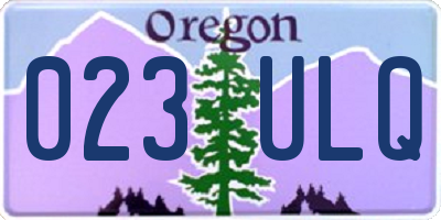 OR license plate 023ULQ