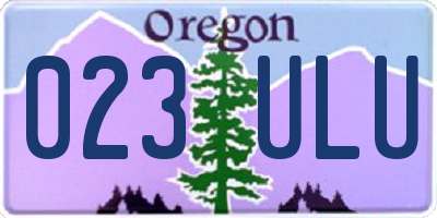 OR license plate 023ULU