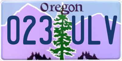 OR license plate 023ULV