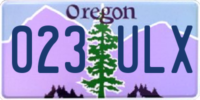 OR license plate 023ULX