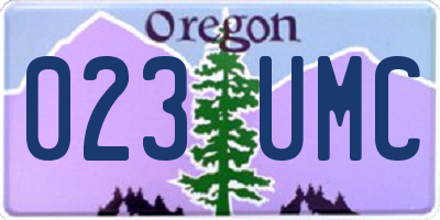 OR license plate 023UMC