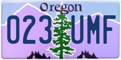 OR license plate 023UMF