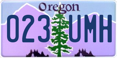 OR license plate 023UMH