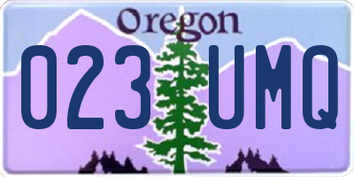 OR license plate 023UMQ