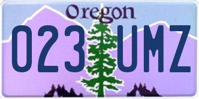 OR license plate 023UMZ