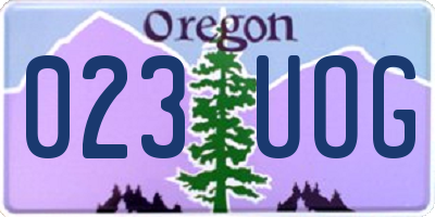 OR license plate 023UOG
