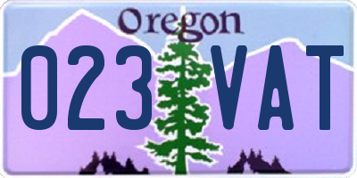 OR license plate 023VAT