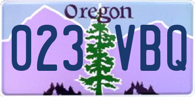 OR license plate 023VBQ