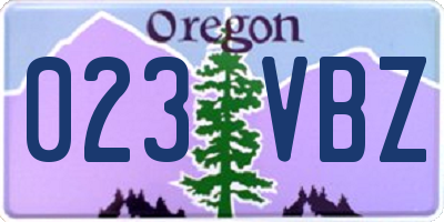 OR license plate 023VBZ