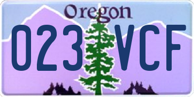 OR license plate 023VCF