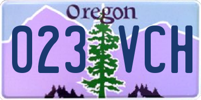 OR license plate 023VCH