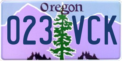 OR license plate 023VCK
