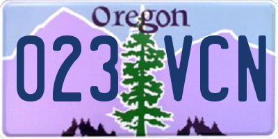OR license plate 023VCN