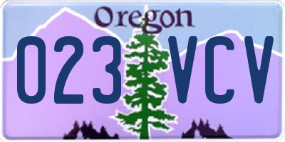 OR license plate 023VCV
