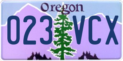 OR license plate 023VCX