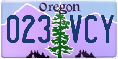OR license plate 023VCY