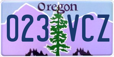OR license plate 023VCZ