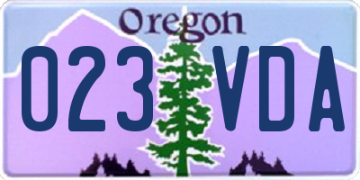 OR license plate 023VDA