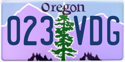 OR license plate 023VDG
