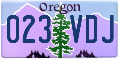 OR license plate 023VDJ