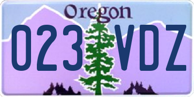 OR license plate 023VDZ
