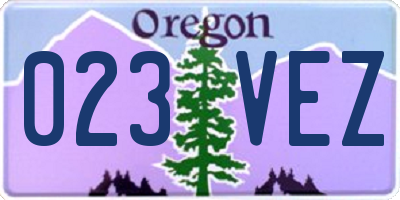 OR license plate 023VEZ