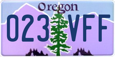 OR license plate 023VFF