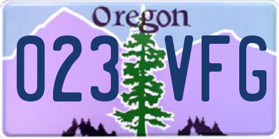 OR license plate 023VFG
