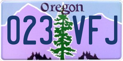OR license plate 023VFJ