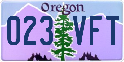 OR license plate 023VFT
