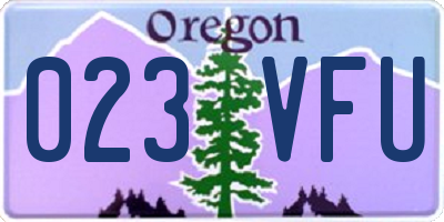 OR license plate 023VFU