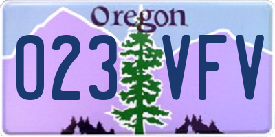 OR license plate 023VFV
