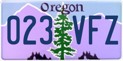 OR license plate 023VFZ