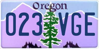 OR license plate 023VGE