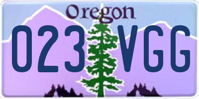 OR license plate 023VGG