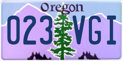 OR license plate 023VGI