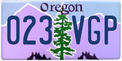 OR license plate 023VGP