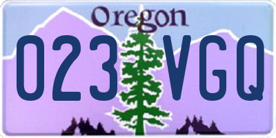 OR license plate 023VGQ