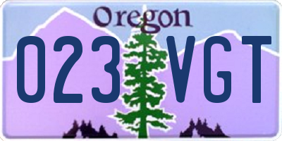 OR license plate 023VGT