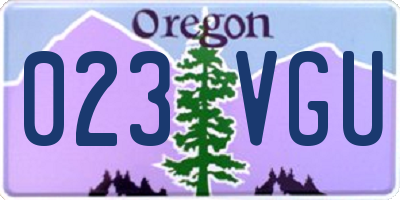 OR license plate 023VGU