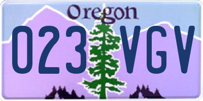 OR license plate 023VGV