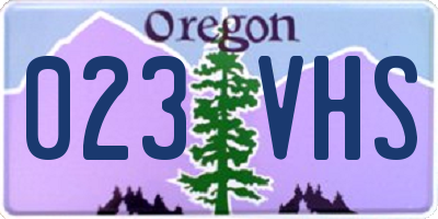 OR license plate 023VHS