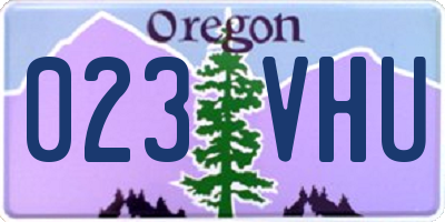 OR license plate 023VHU
