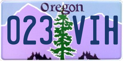 OR license plate 023VIH