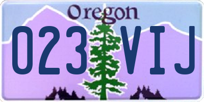 OR license plate 023VIJ