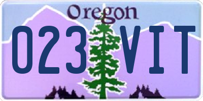 OR license plate 023VIT