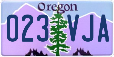 OR license plate 023VJA