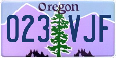 OR license plate 023VJF