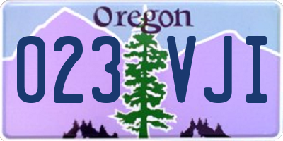 OR license plate 023VJI