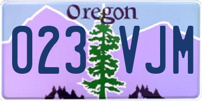 OR license plate 023VJM